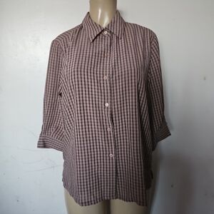 Anna Women's Plaid Button-Down Shirt